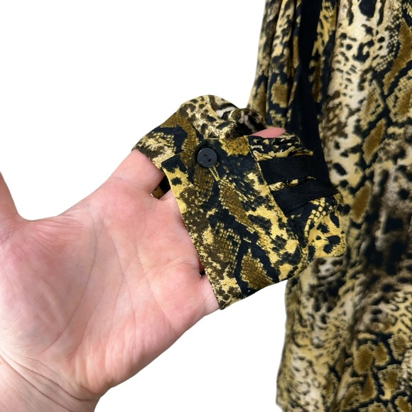 ba&sh Susie Snake Print Button Down Blouse Size Large - Picture 4 of 6